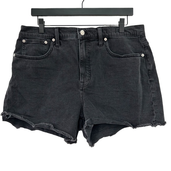 MADEWELL Black Denim High Rise Jean Shorts 31 - Picture 2 of 10
